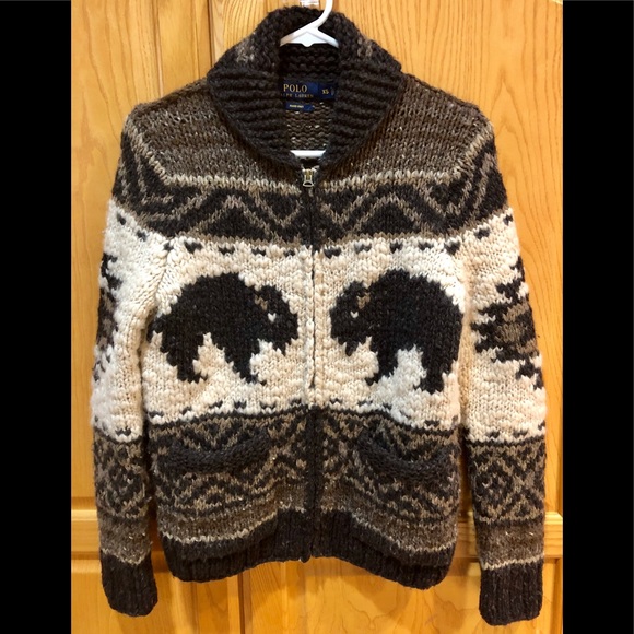 ralph lauren hand knit cardigan